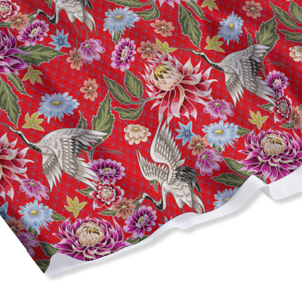 Chrysanthemum Art Print Pattern Mesh Shorts - Image 4