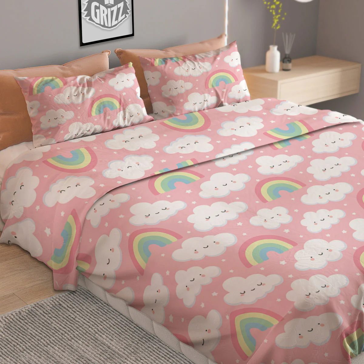 Cloud Cute Print Pattern Duvet Cover Bedding Set - Image 2