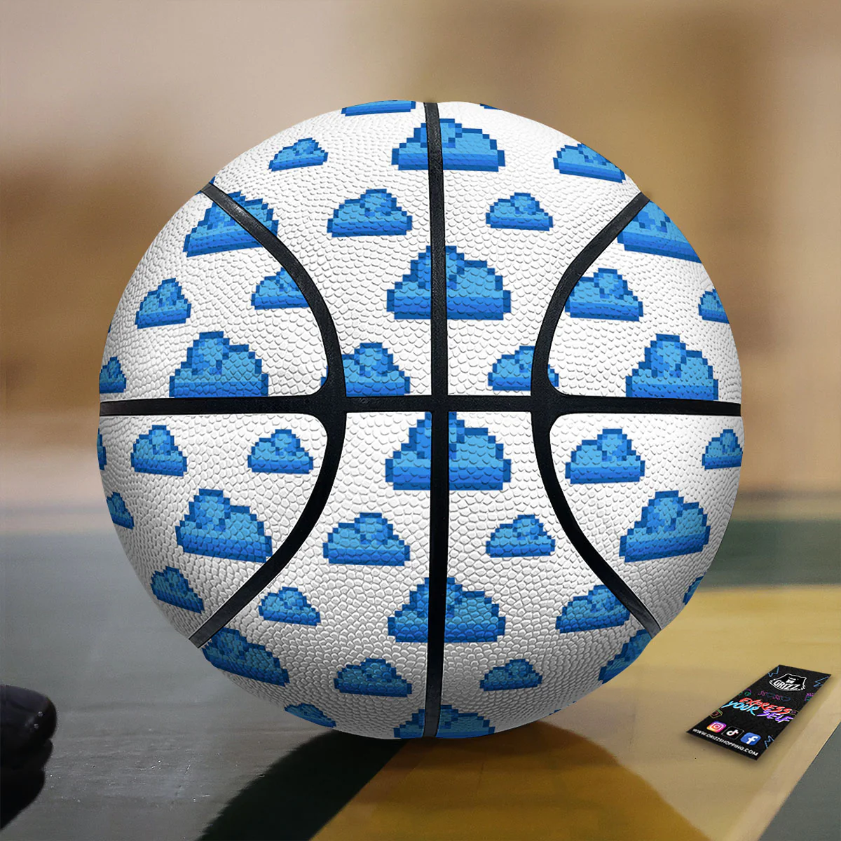 Cloud Pixel Print Pattern Basketball