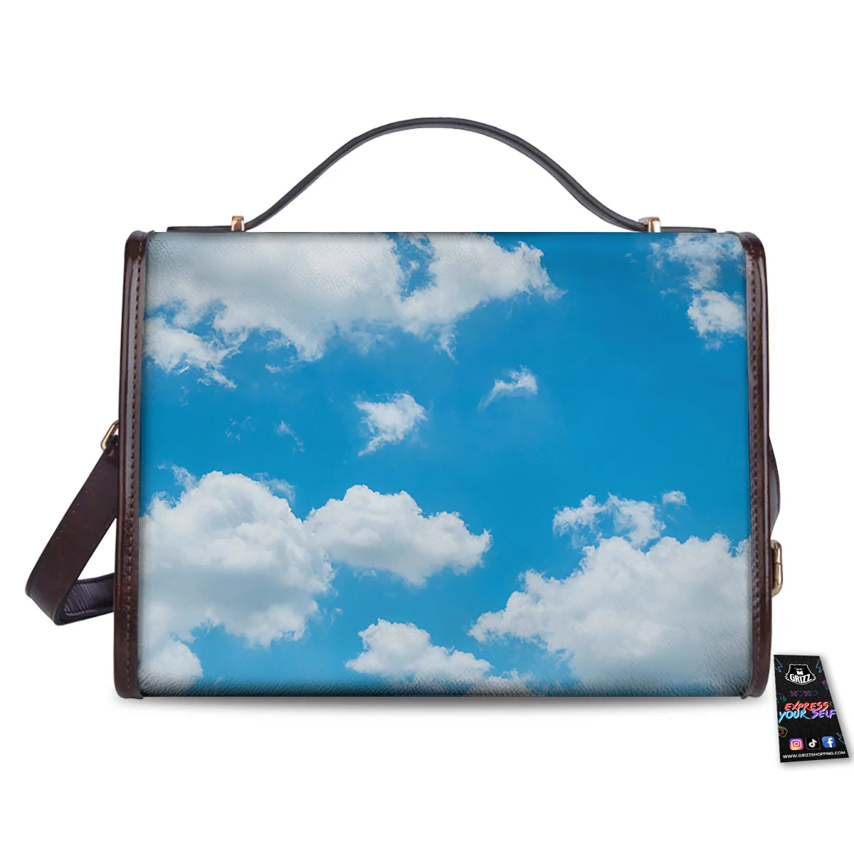 Cloud Sky Print Women's Satchel Bag - Image 2