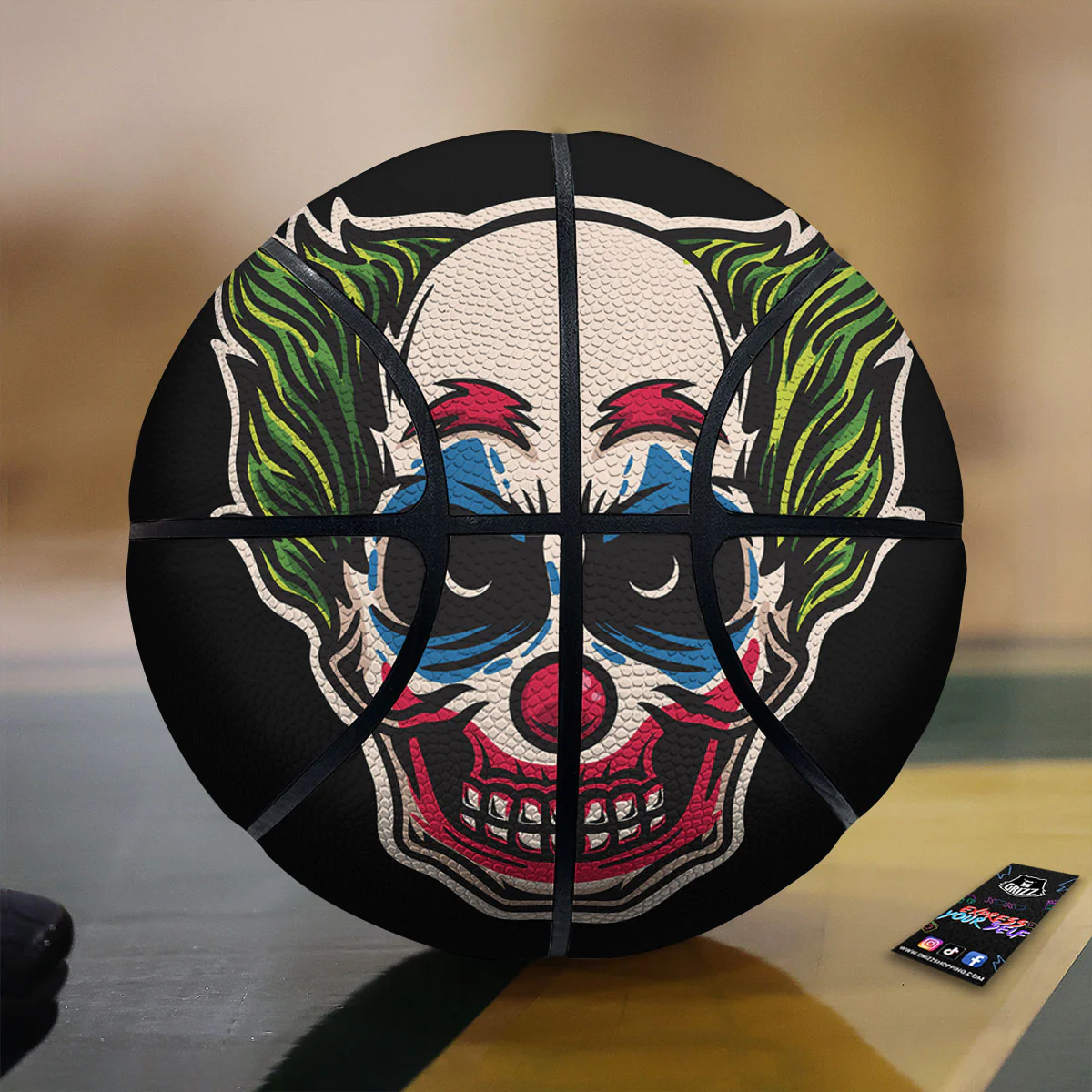 Clown Scary Cartoon Print Basketball