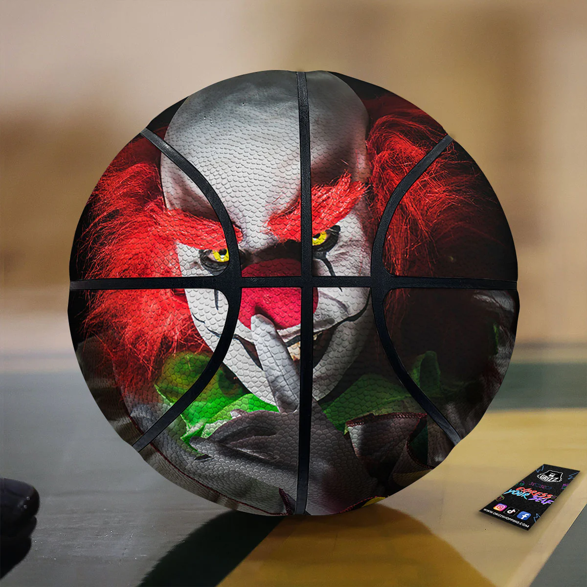 Clown Scary Print Basketball