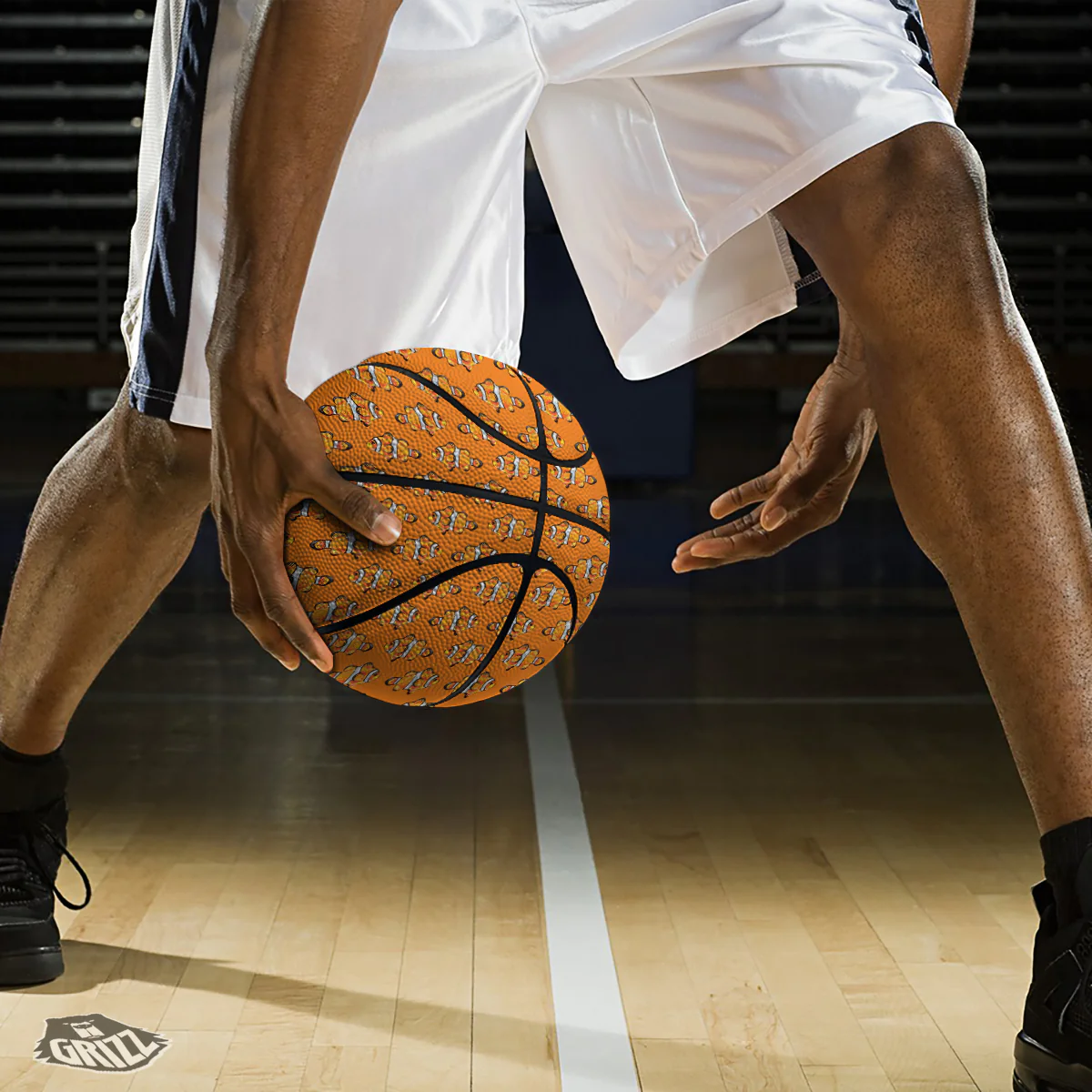 Clownfish Orange Print Pattern Basketball - Image 3