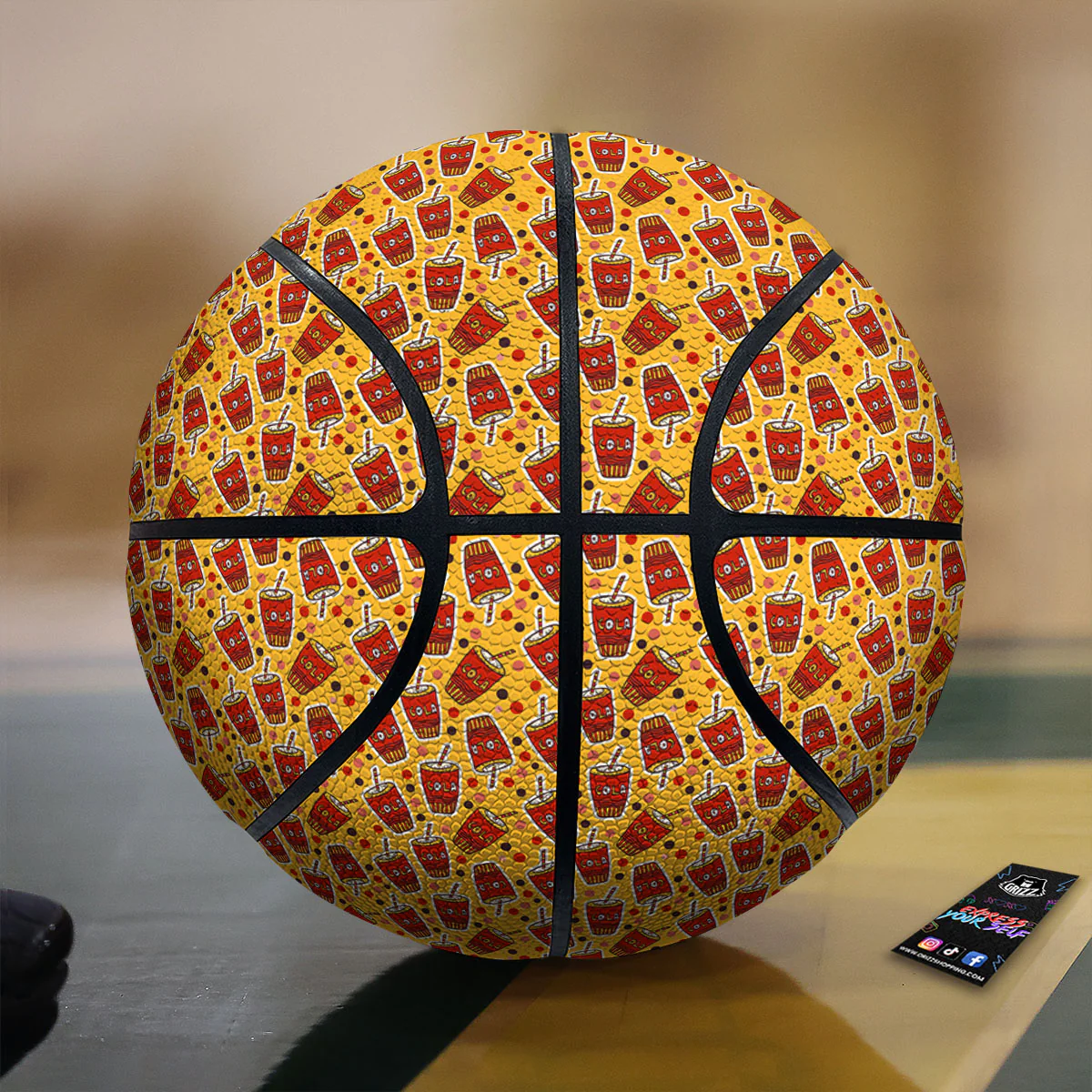 Cola Glass Print Pattern Basketball