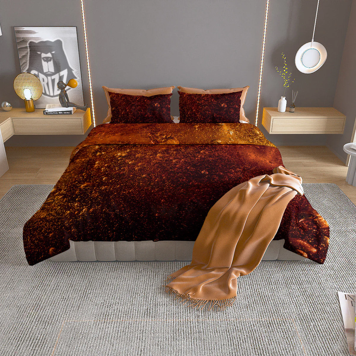 Cola Print Duvet Cover Bedding Set