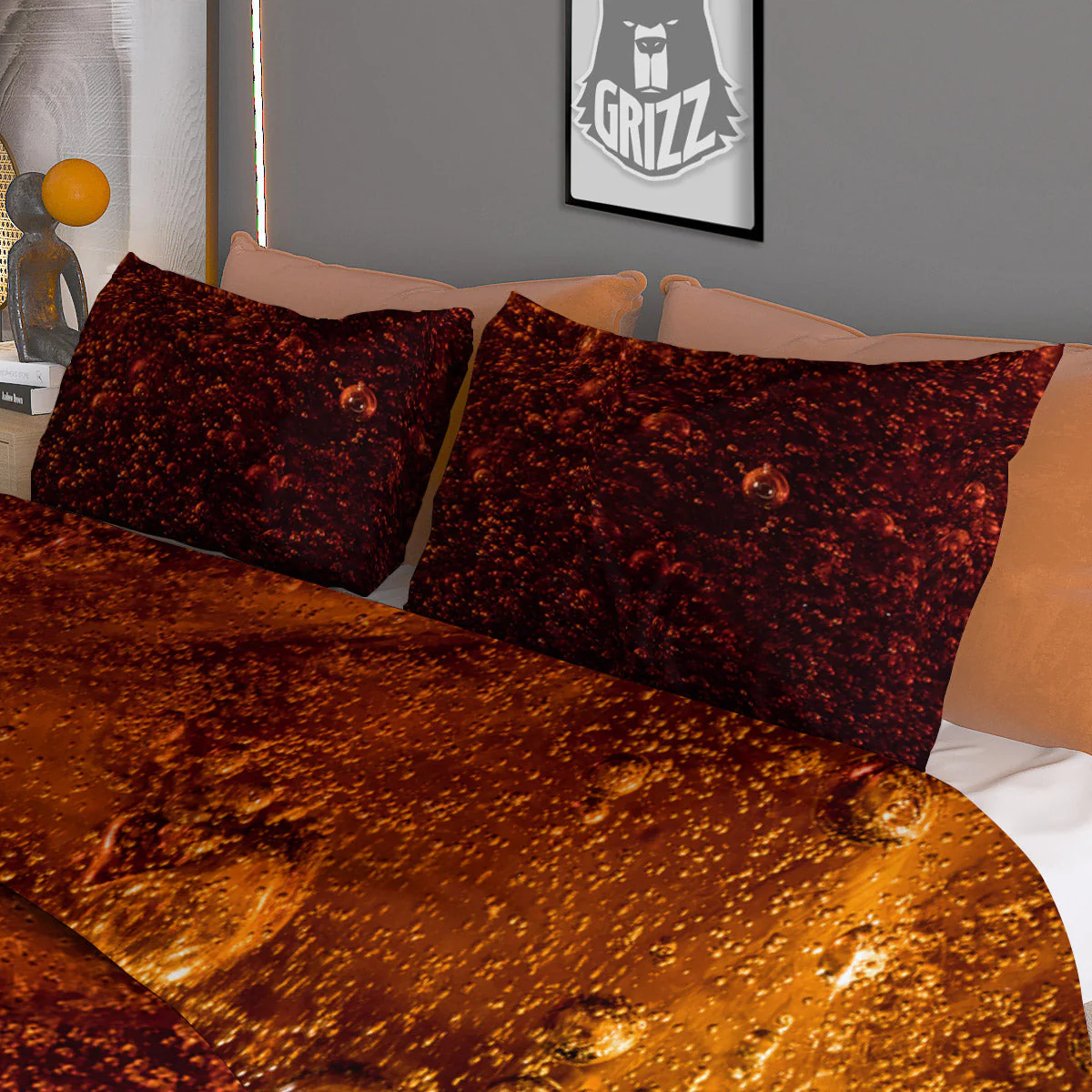 Cola Print Duvet Cover Bedding Set - Image 3