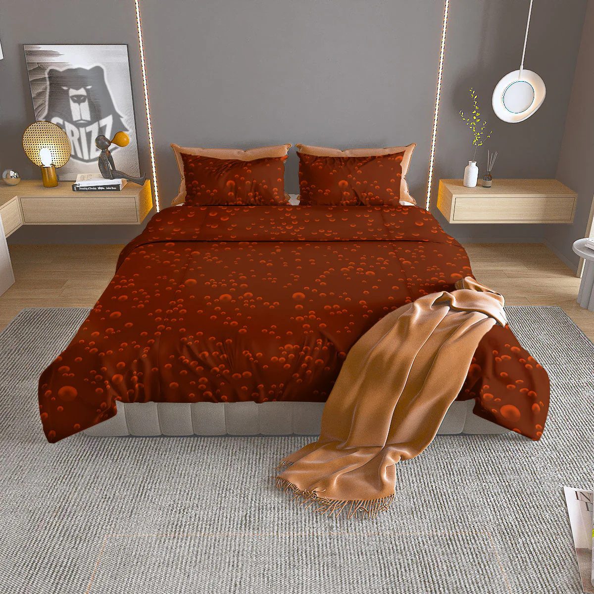 Cola Sparkling Print Duvet Cover Bedding Set