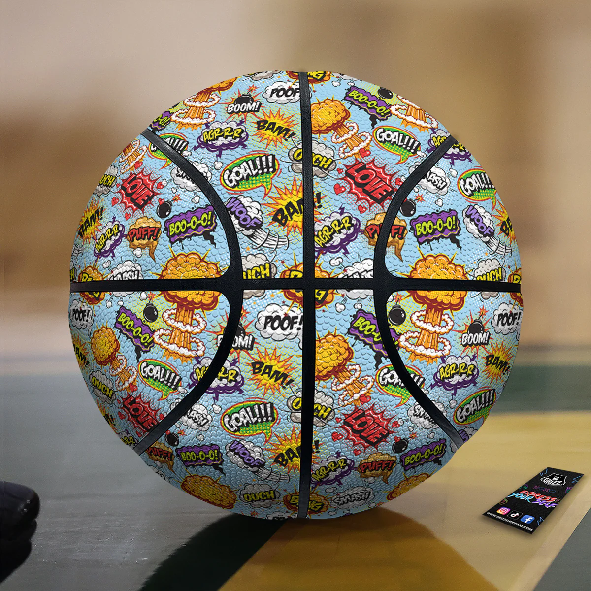 Comics Book Speech Print Pattern Basketball