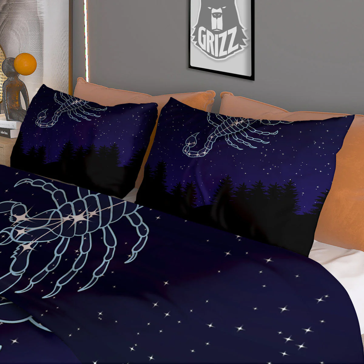Constellation Scorpio Print Duvet Cover Bedding Set - Image 3