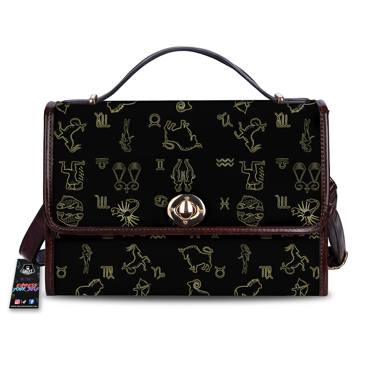 Constellation Zodiac Print Pattern Women's Satchel Bag