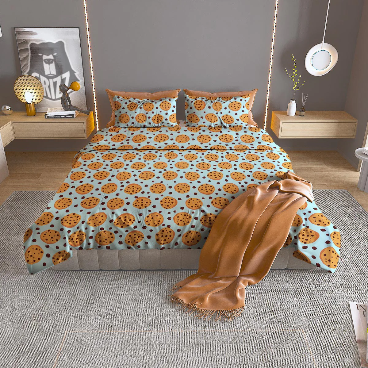 Cookie Sweet Print Pattern Duvet Cover Bedding Set