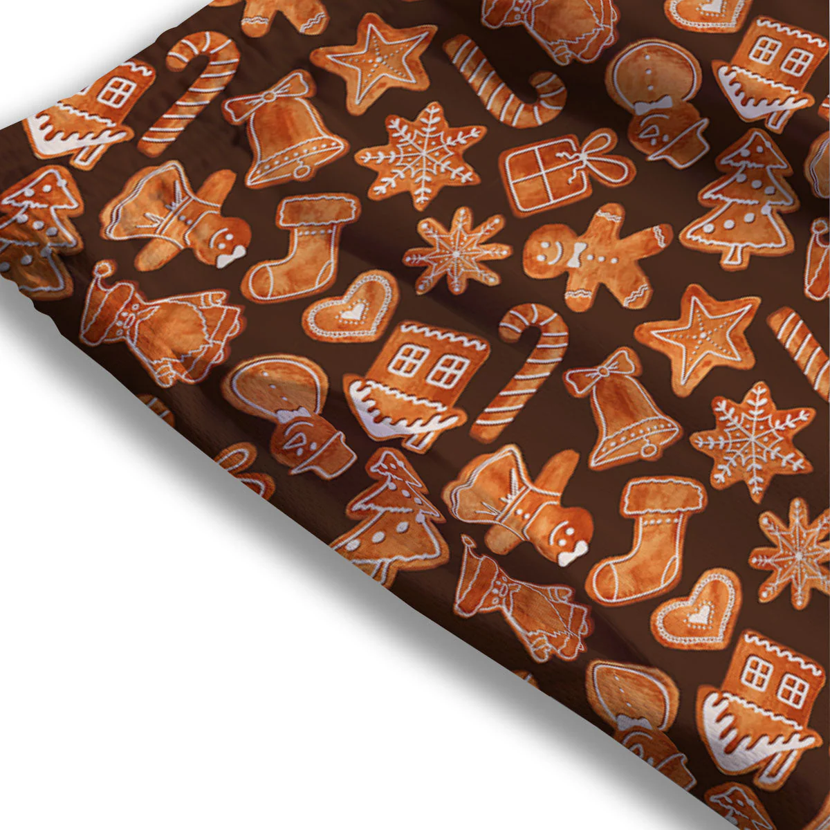Cookies Gingerbread Print Pattern Mesh Shorts - Image 3