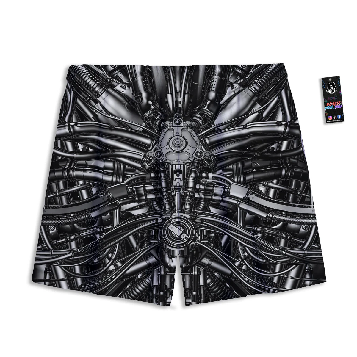 Core Of The Machine Print Mesh Shorts - Image 2