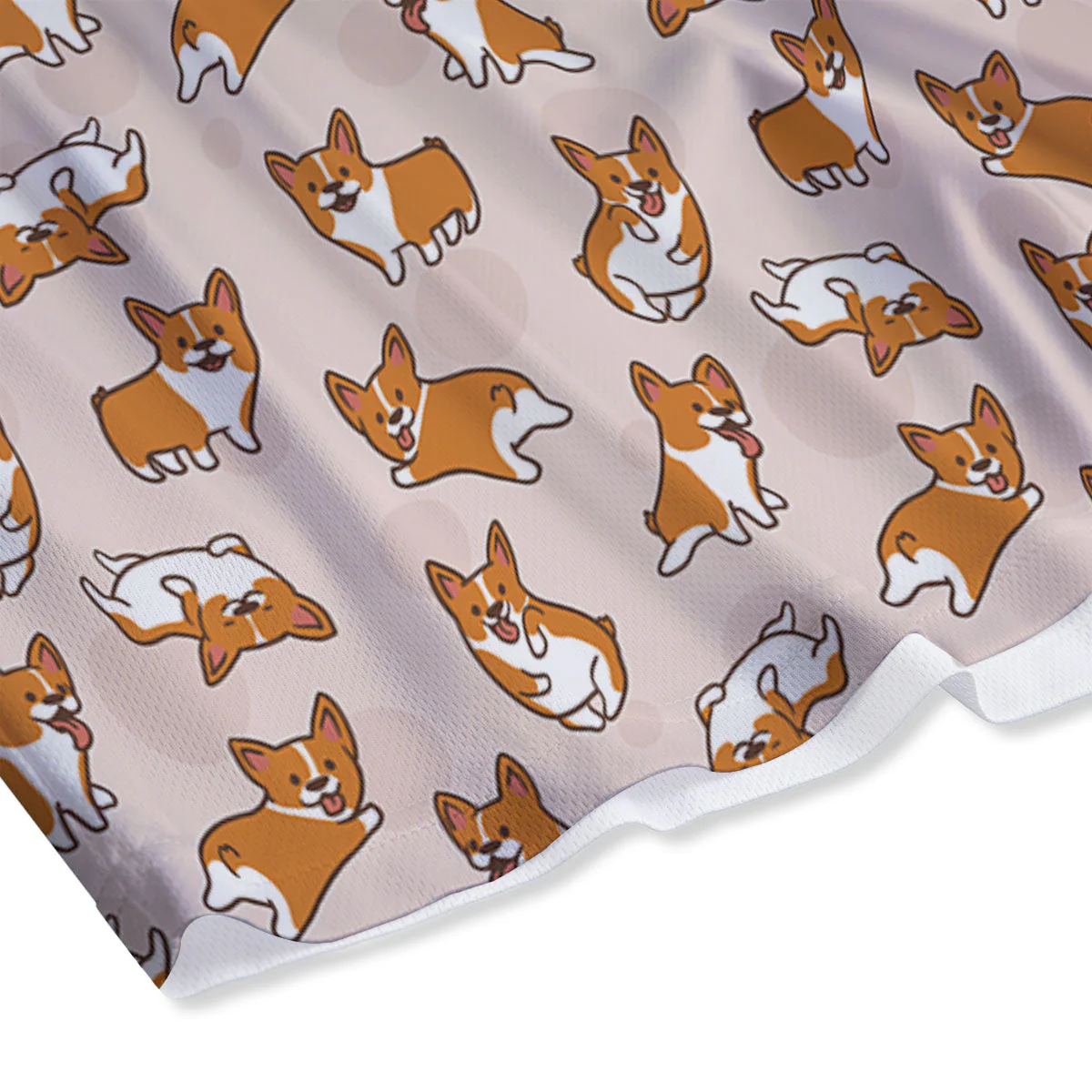 Corgi Cartoon Print Pattern Mesh Shorts - Image 4