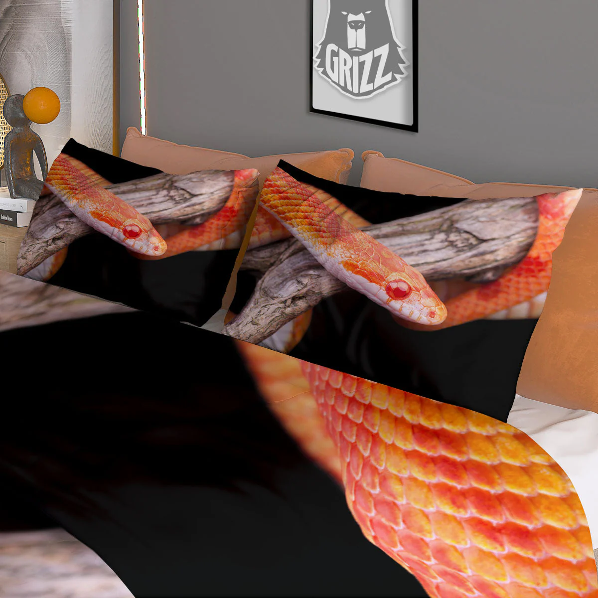 Corn Snake Amel Motley Print Duvet Cover Bedding Set - Image 3