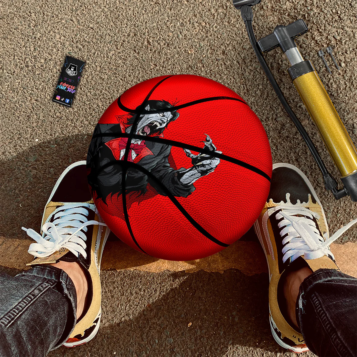 Count Dracula Print Basketball - Image 2