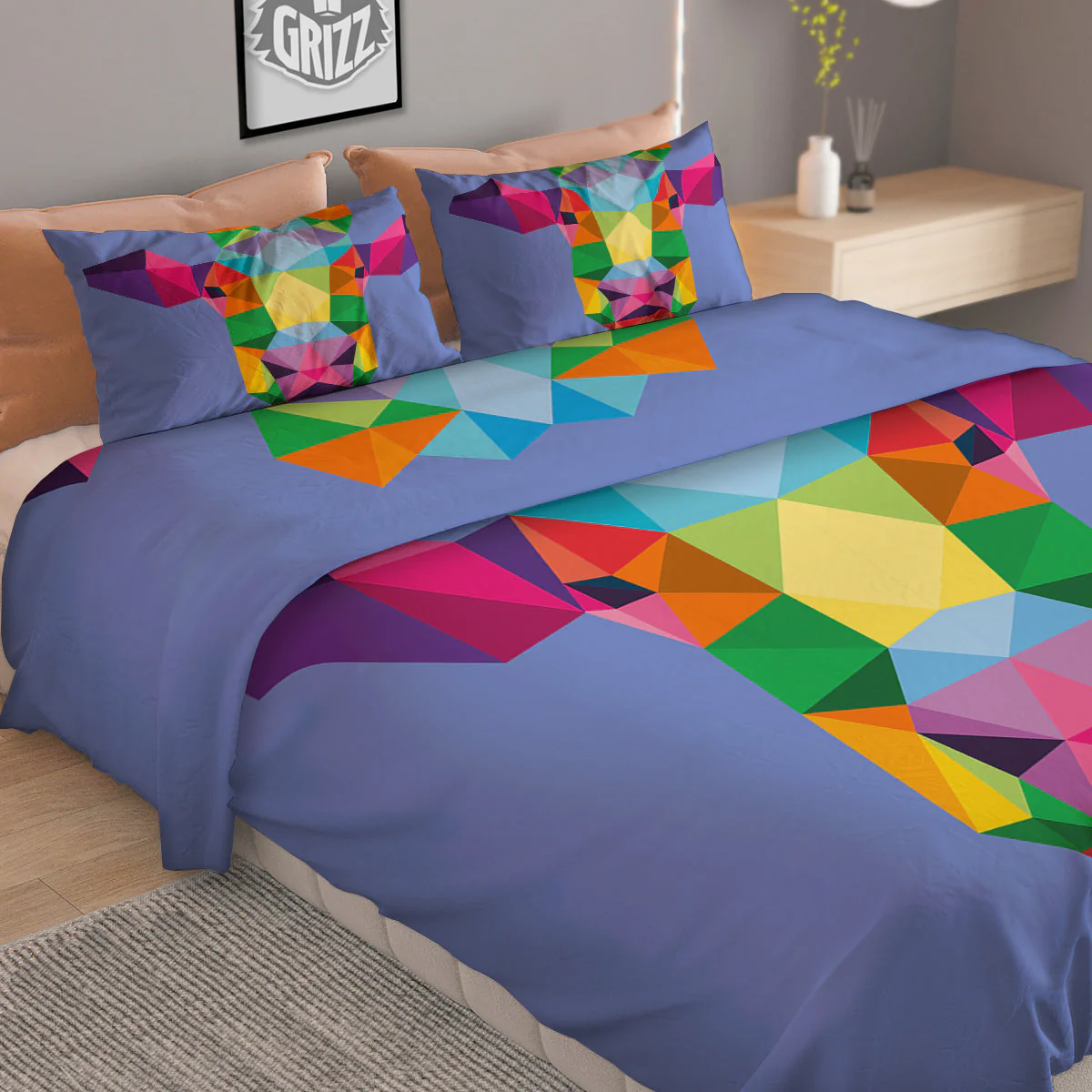 Cow Colorful Print Duvet Cover Bedding Set - Image 2