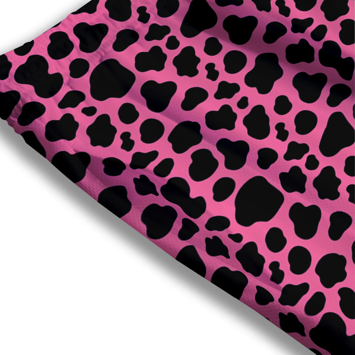 Cow Pink And Black Print Mesh Shorts - Image 3