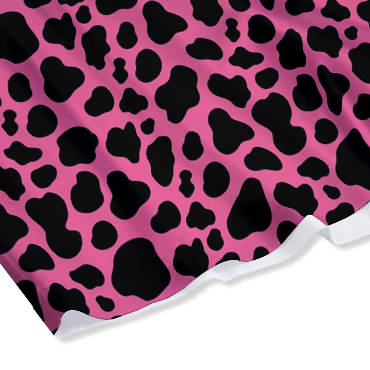 Cow Pink And Black Print Mesh Shorts - Image 4