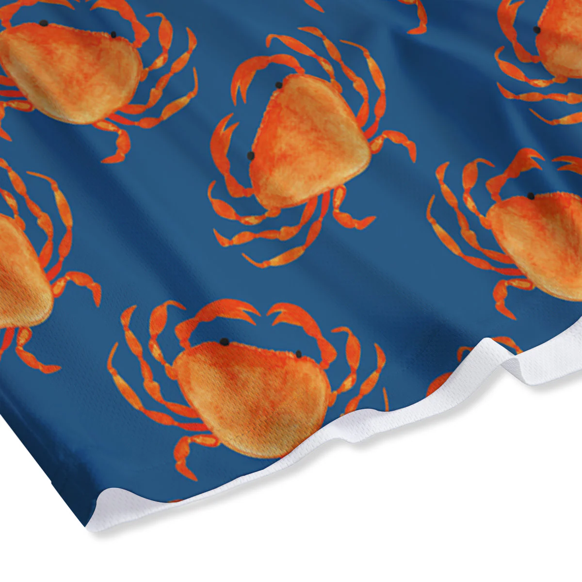 Crab Watercolor Print Pattern Mesh Shorts - Image 4