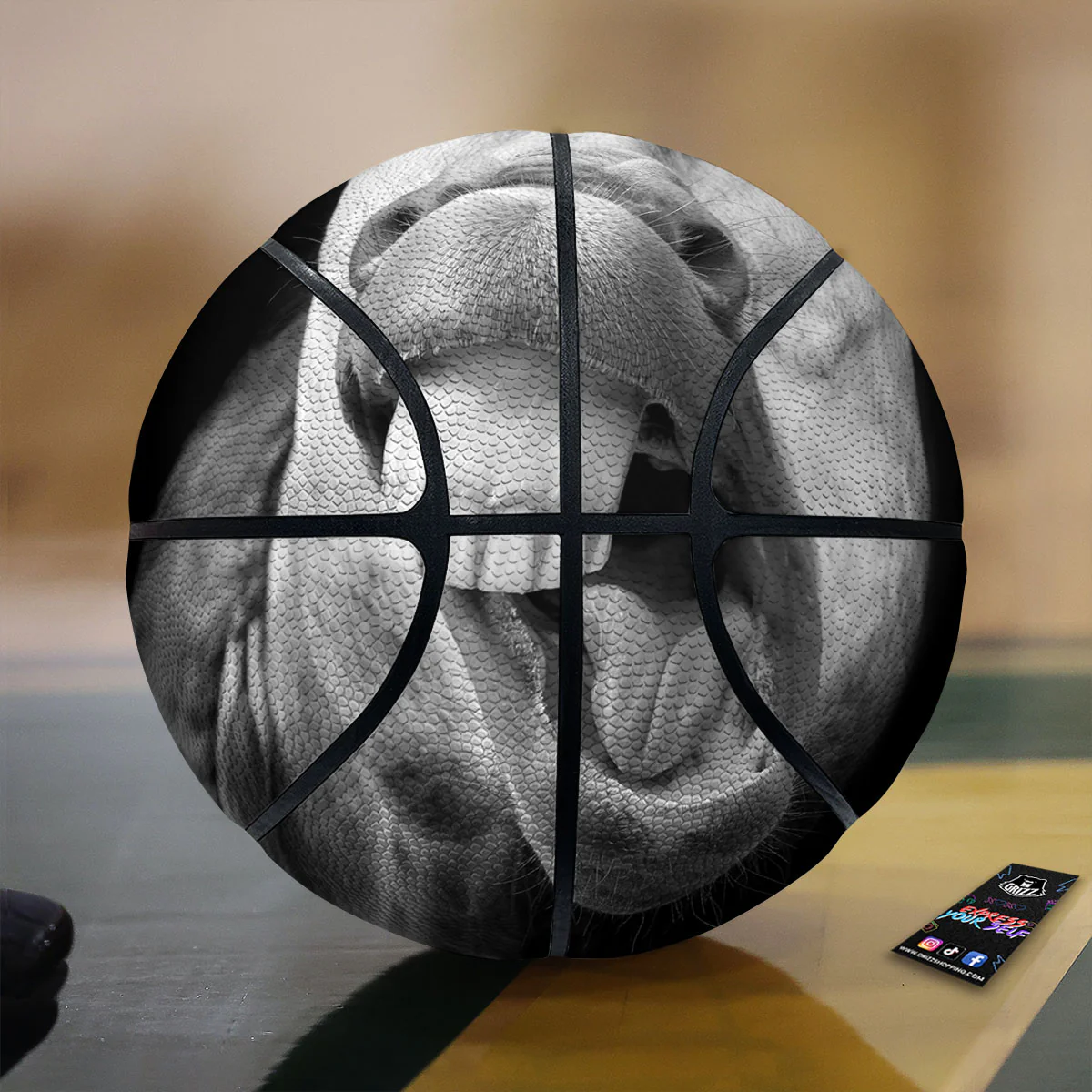 Crazy Donkey White And Black Print Basketball