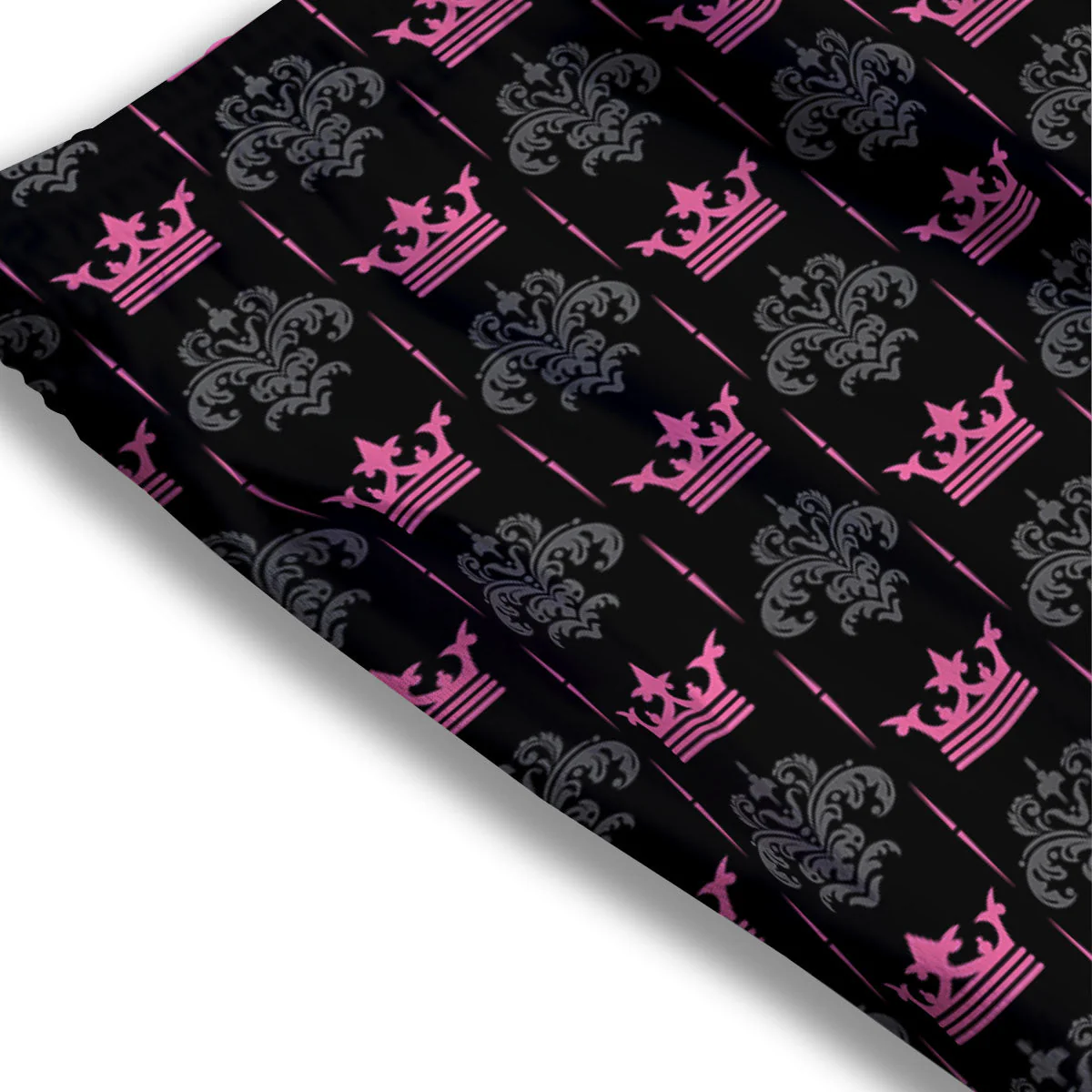 Crown Pink Print Pattern Mesh Shorts - Image 3
