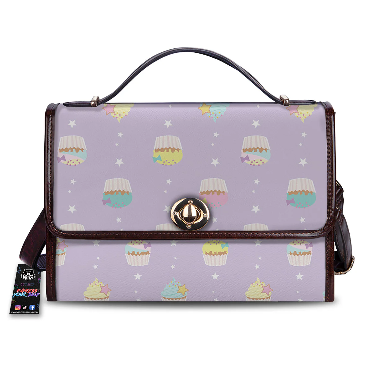 Cupcake Pastel Print Pattern Women's Satchel Bag