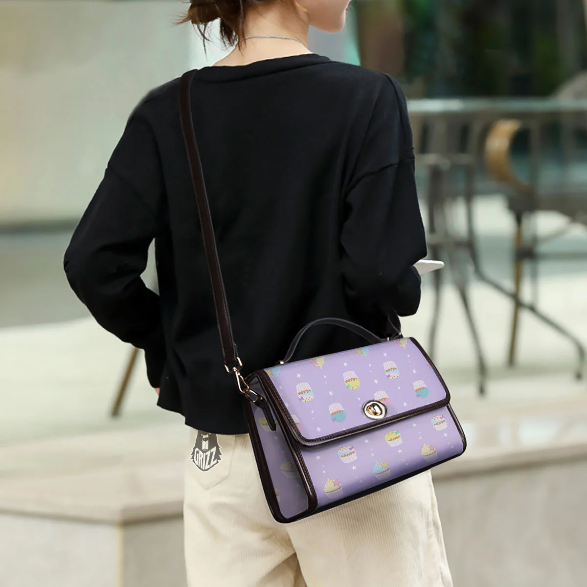 Cupcake Pastel Print Pattern Women's Satchel Bag - Image 3
