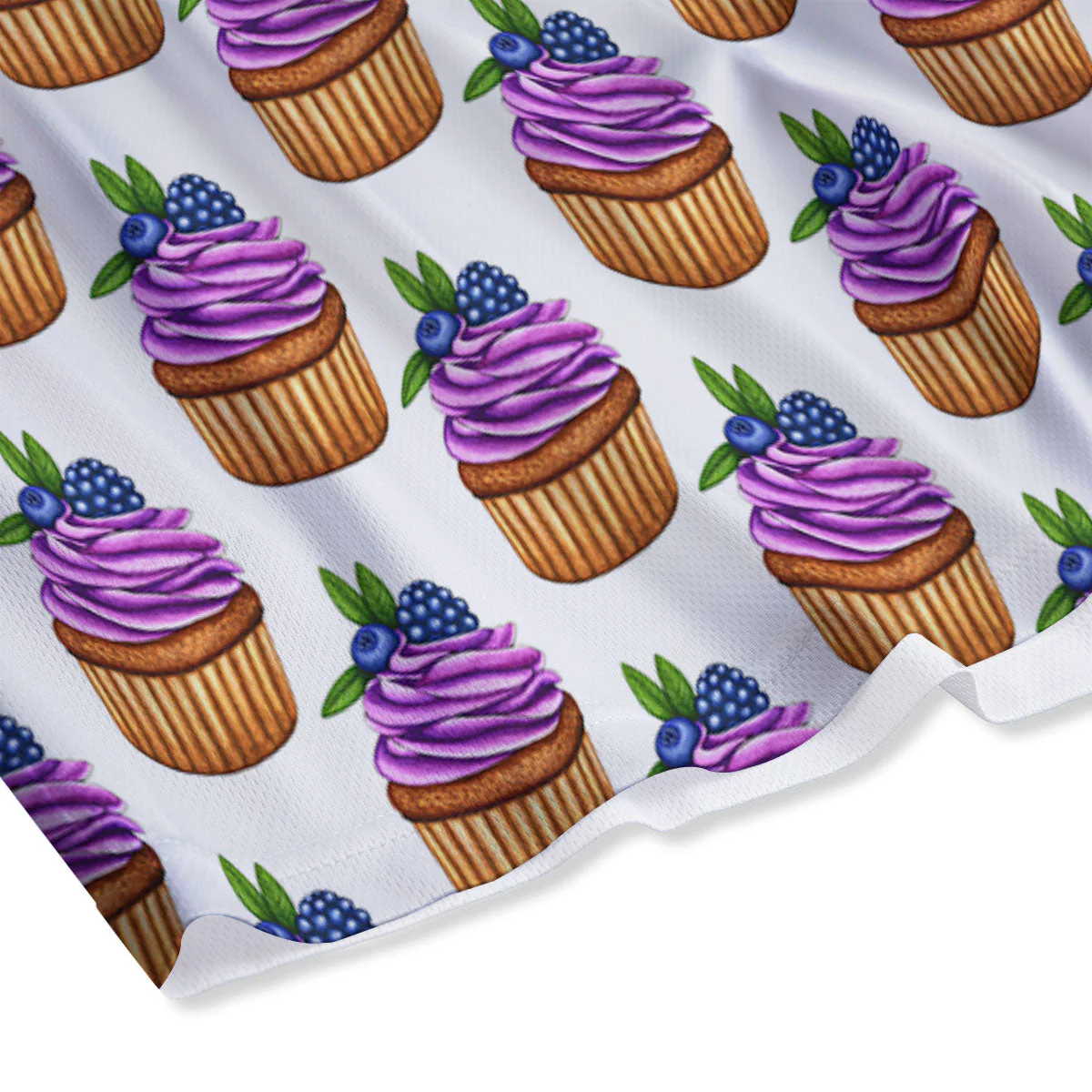 Cupcake Purple Print Pattern Mesh Shorts - Image 4