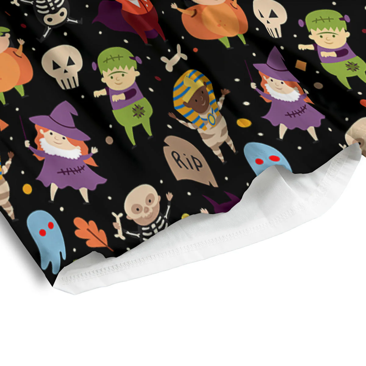 Cute Children Halloween Print Pattern Men's Athletic Shorts - Image 4