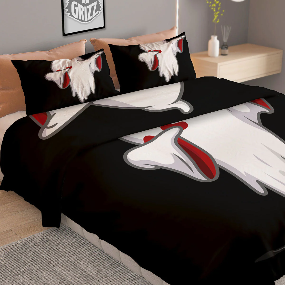 Cute Ghost Dap Print Duvet Cover Bedding Set - Image 2