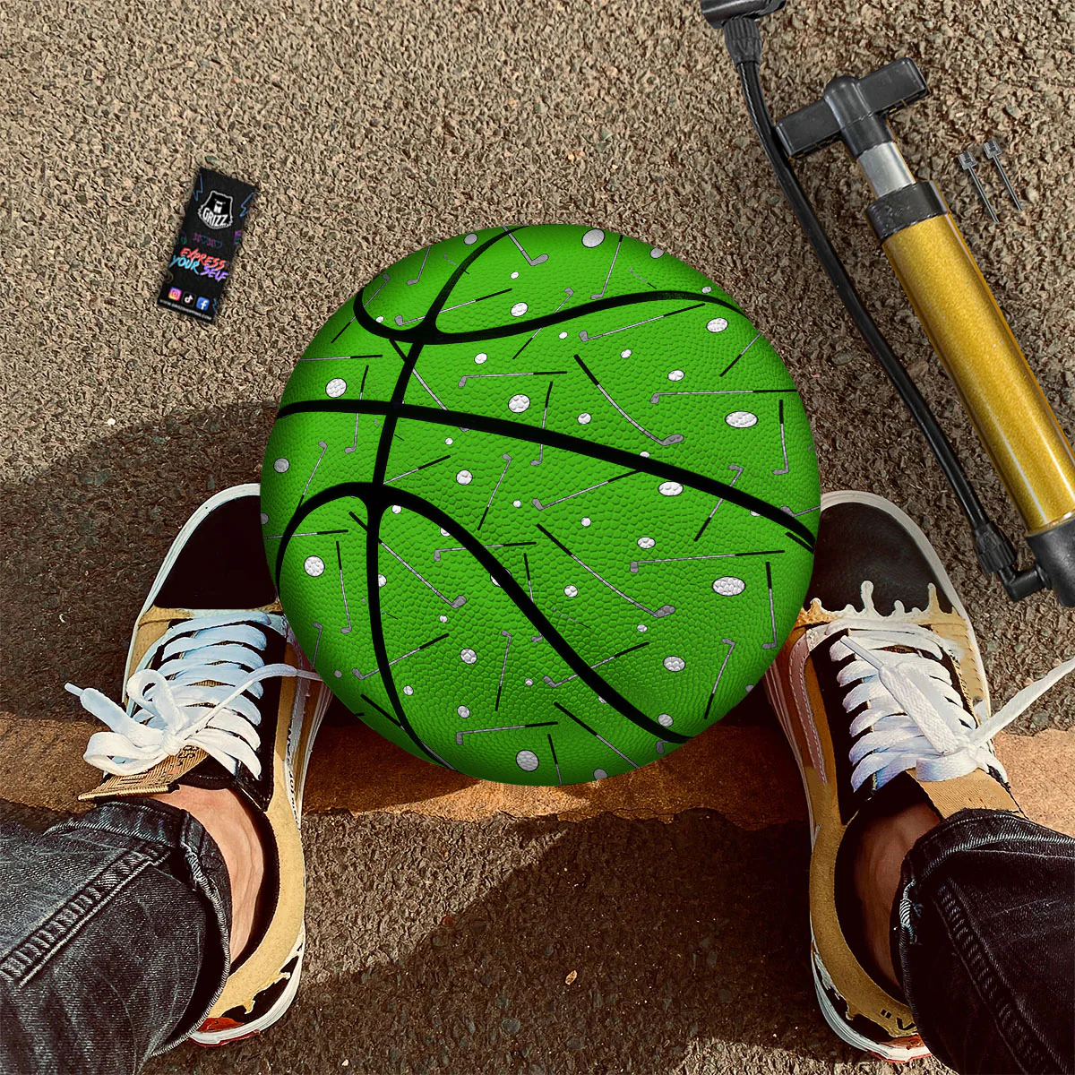 Cute Golf Print Pattern Basketball - Image 2