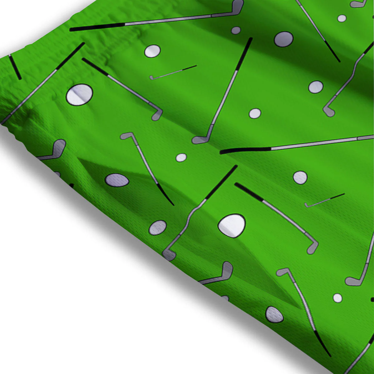 Cute Golf Print Pattern Mesh Shorts - Image 3