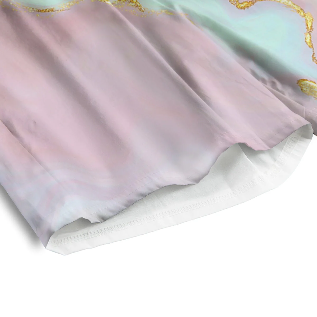 Cute Pastel Gold Marble Print Men's Athletic Shorts - Image 4