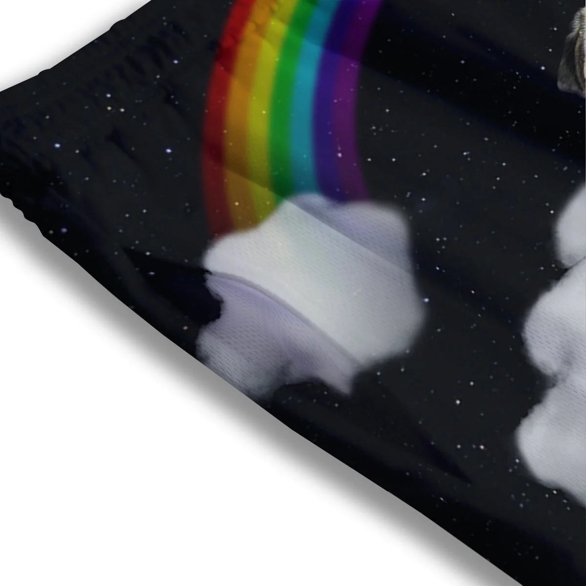 Cute Pug Unicorn Print Mesh Shorts - Image 3