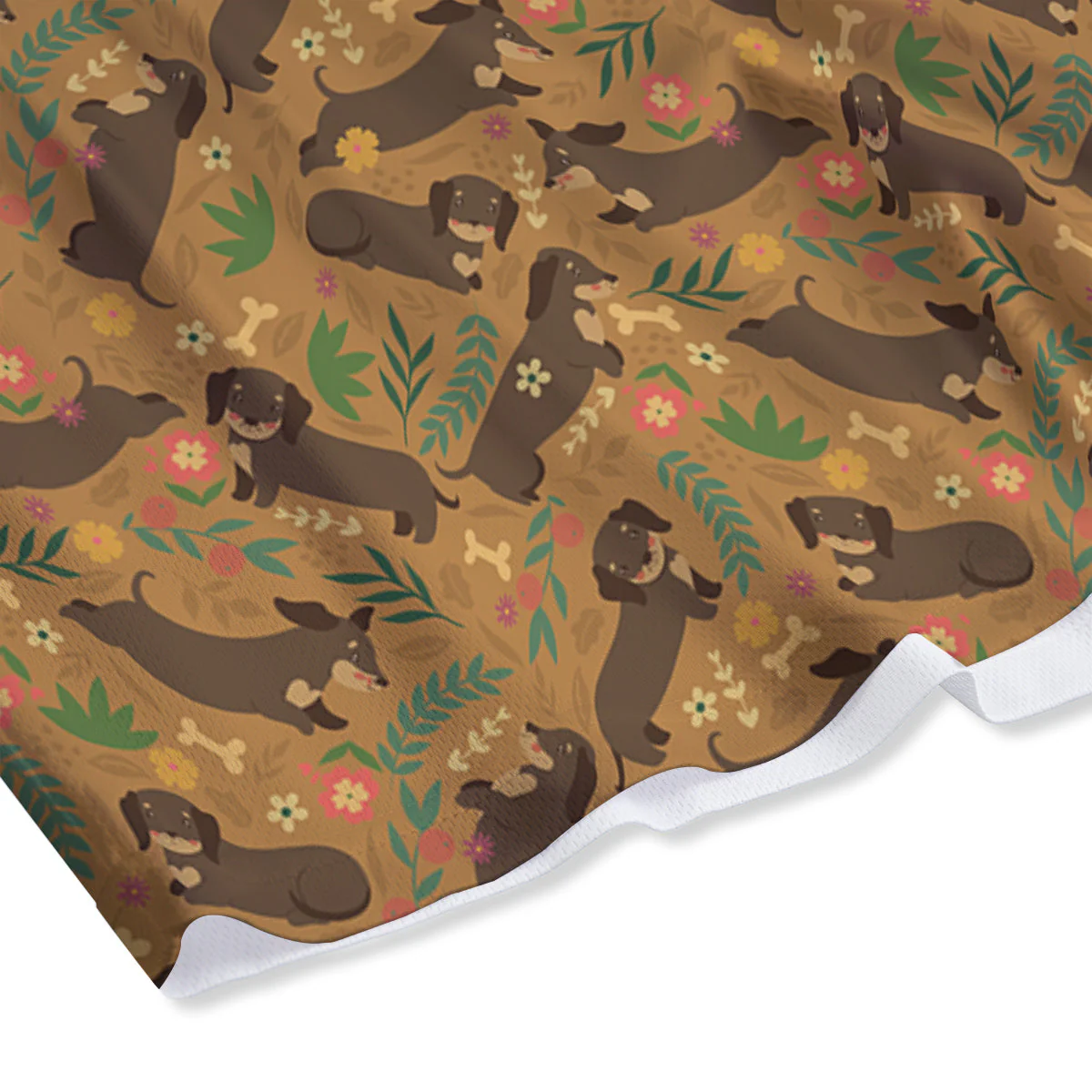 Dachshund Cute Print Pattern Mesh Shorts - Image 4