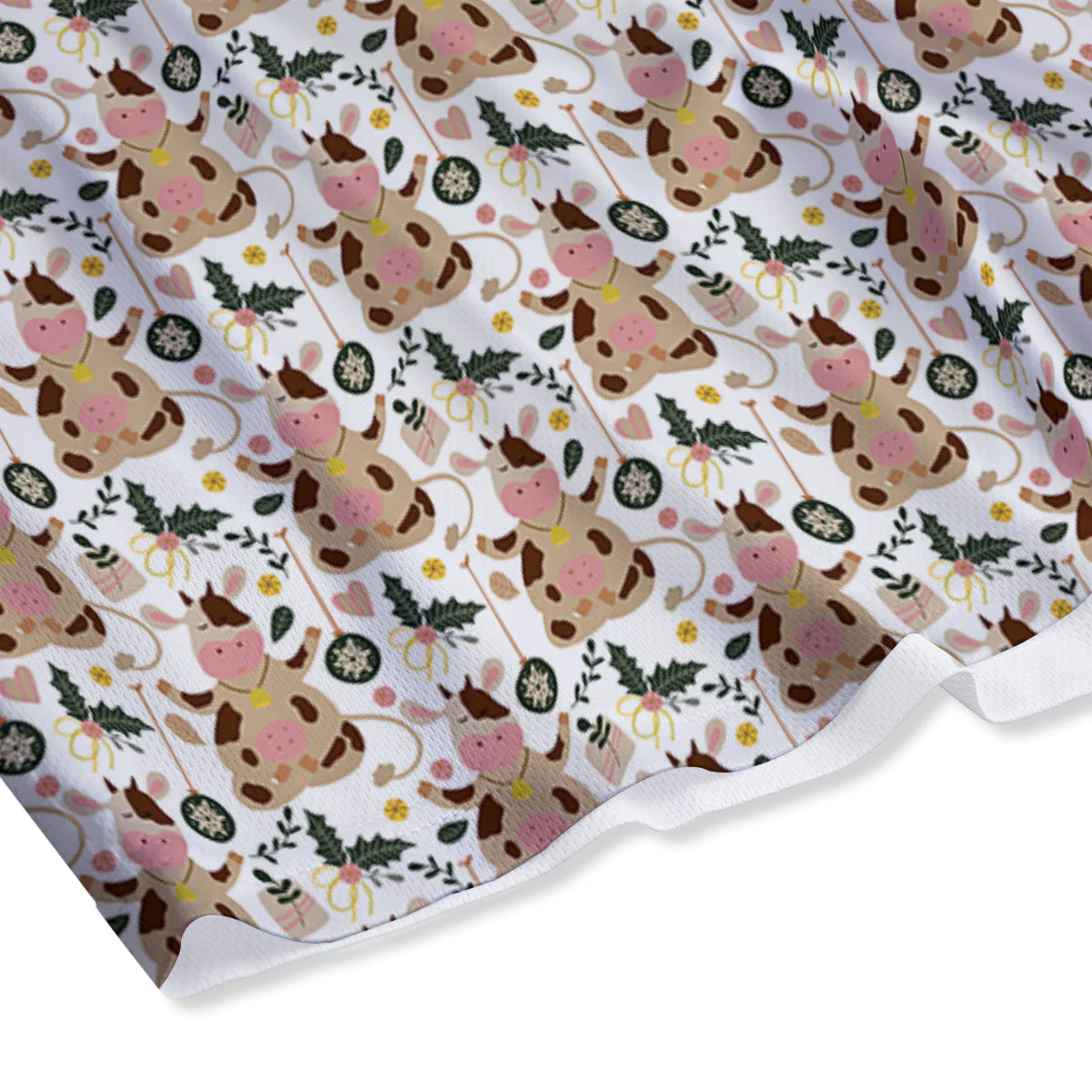 Dairy Cow Cartoon Happy Print Pattern Mesh Shorts - Image 4