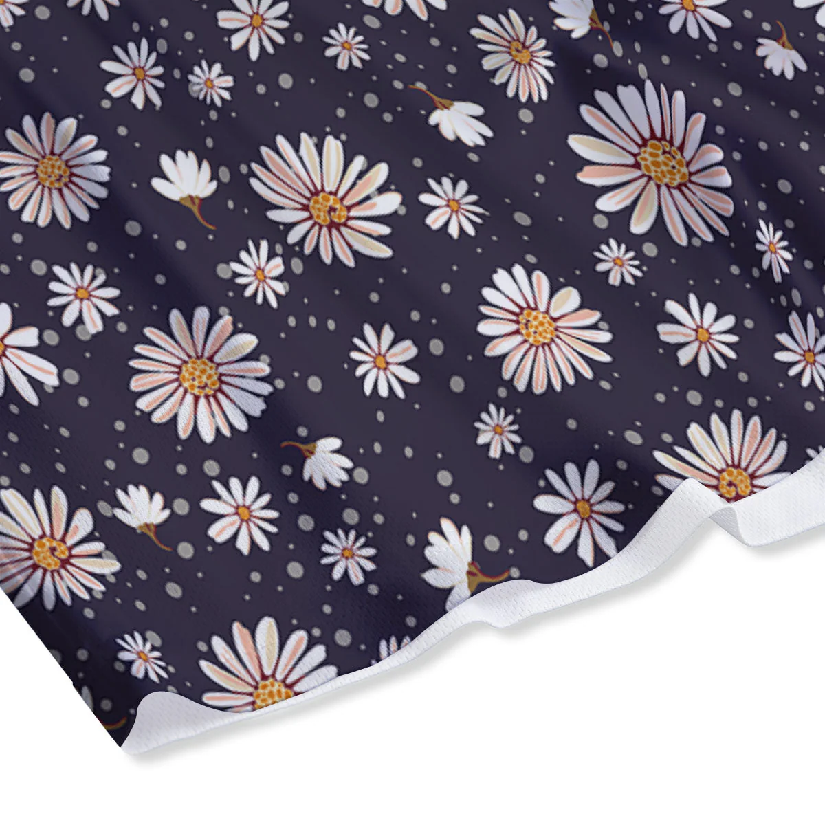 Daisy Flower Polka Dot Print Pattern Mesh Shorts - Image 4