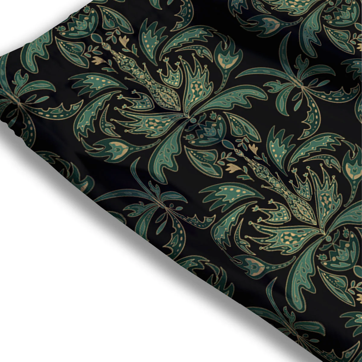 Damask Floral Western Vintage Print Pattern Mesh Shorts - Image 3