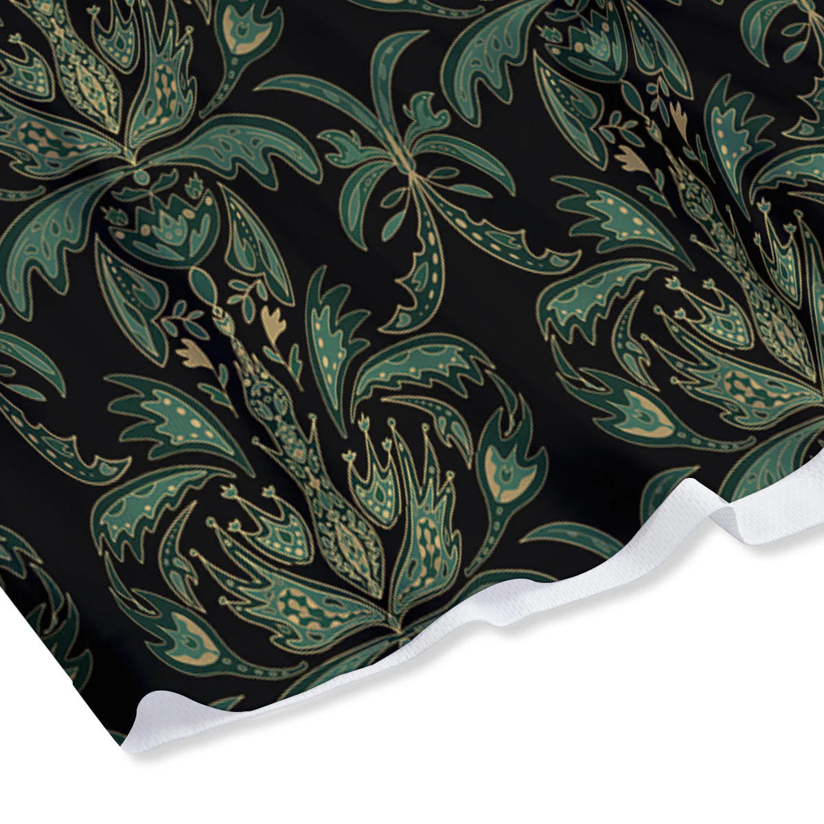 Damask Floral Western Vintage Print Pattern Mesh Shorts - Image 4