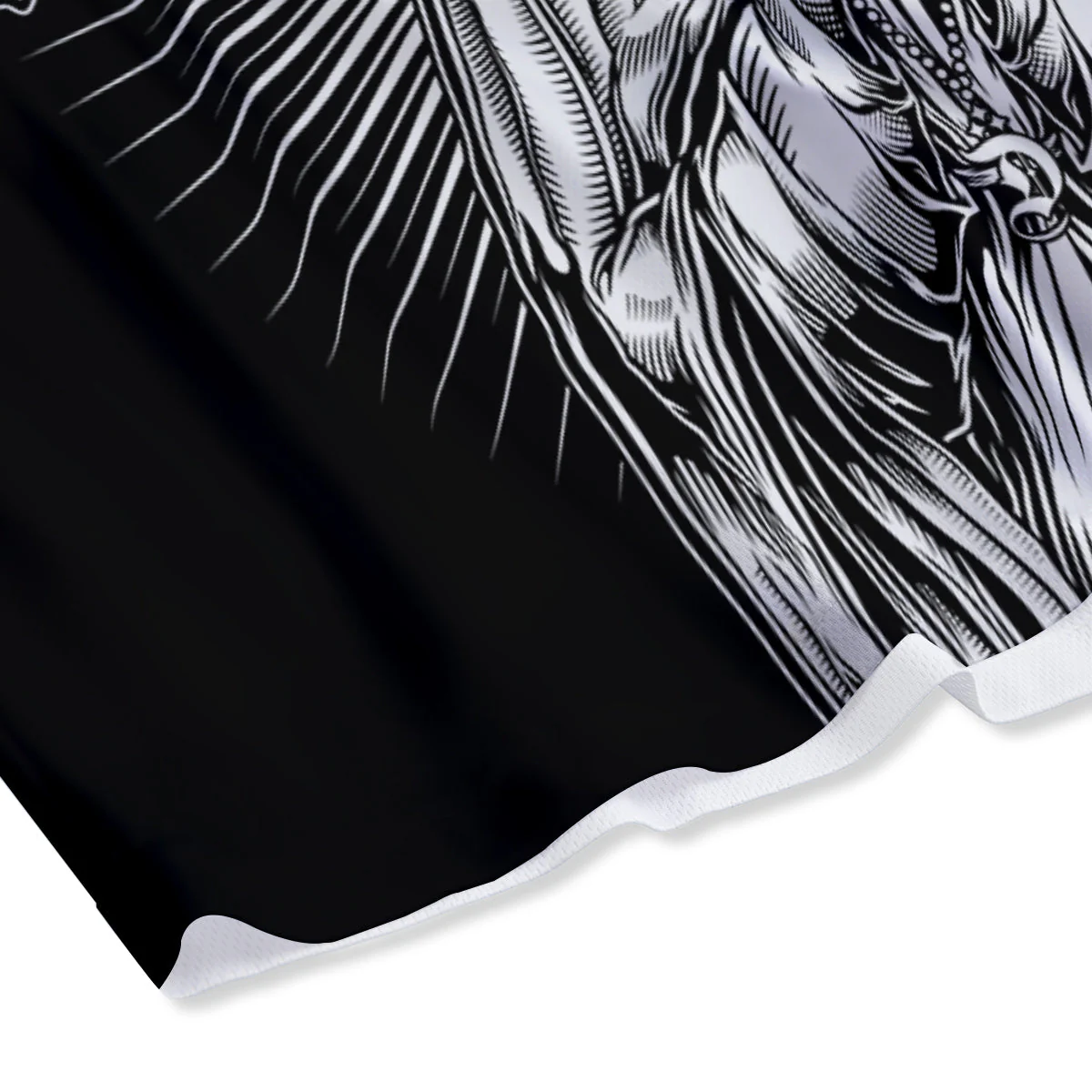 Dark Angel Of Death Print Mesh Shorts - Image 4