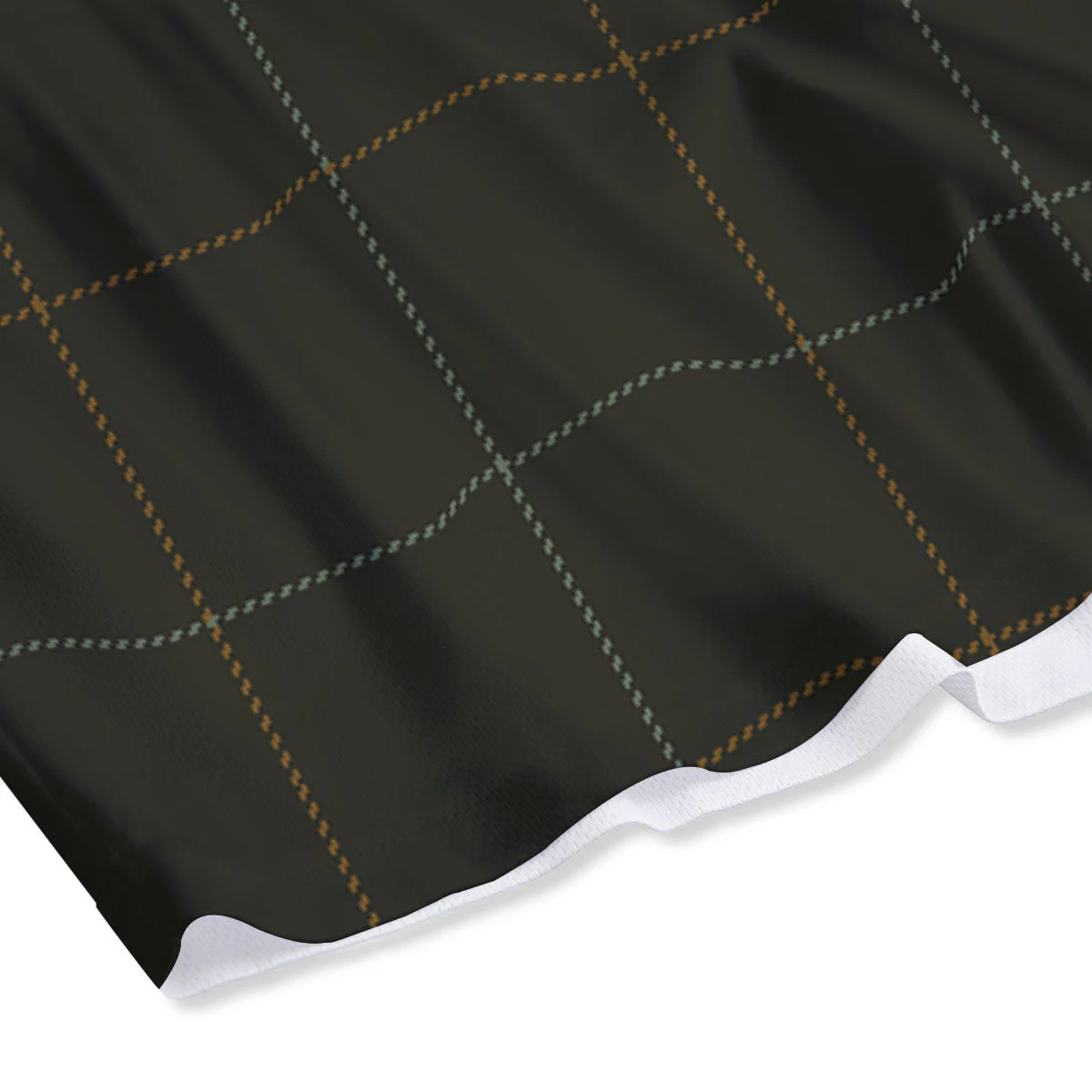 Dark Green Tattersall Print Pattern Mesh Shorts - Image 4