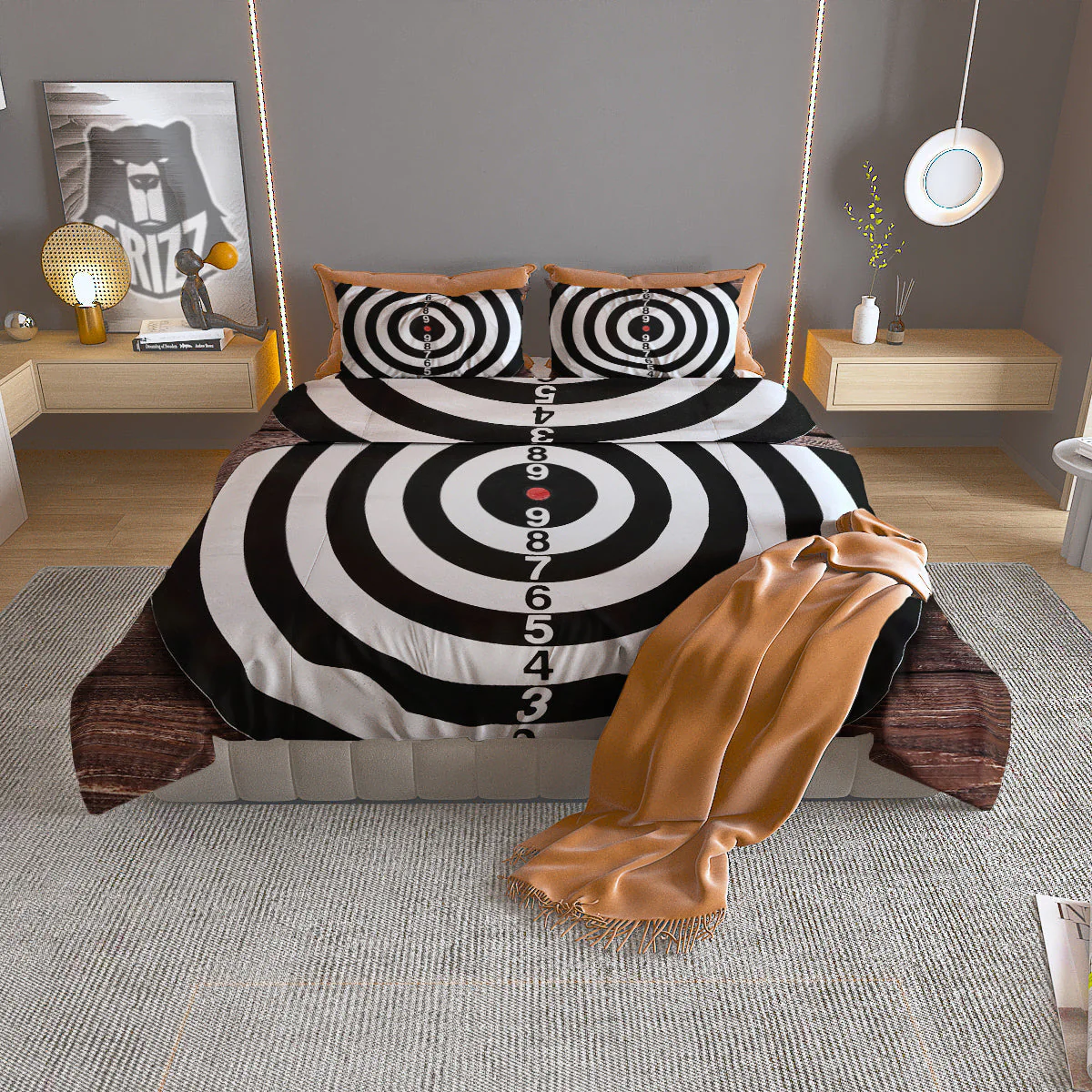 Dartboard Classic Print Duvet Cover Bedding Set