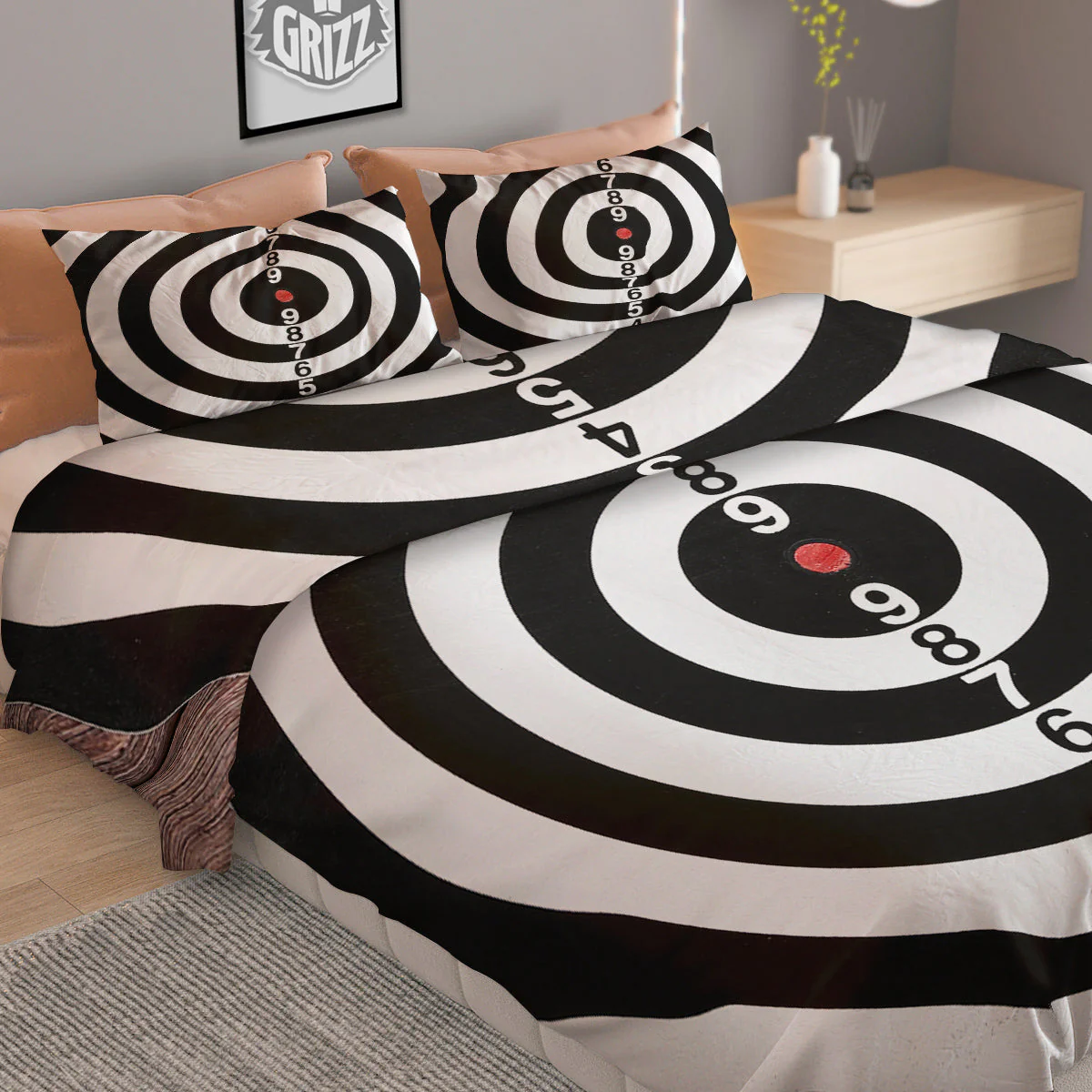 Dartboard Classic Print Duvet Cover Bedding Set - Image 2