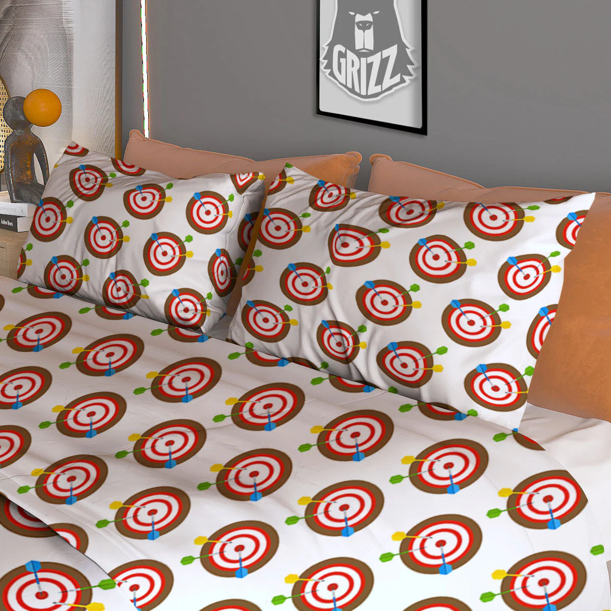 Dartboard Print Pattern Duvet Cover Bedding Set - Image 3