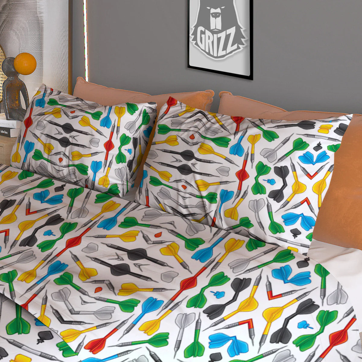 Darts Colorful Print Pattern Duvet Cover Bedding Set - Image 3