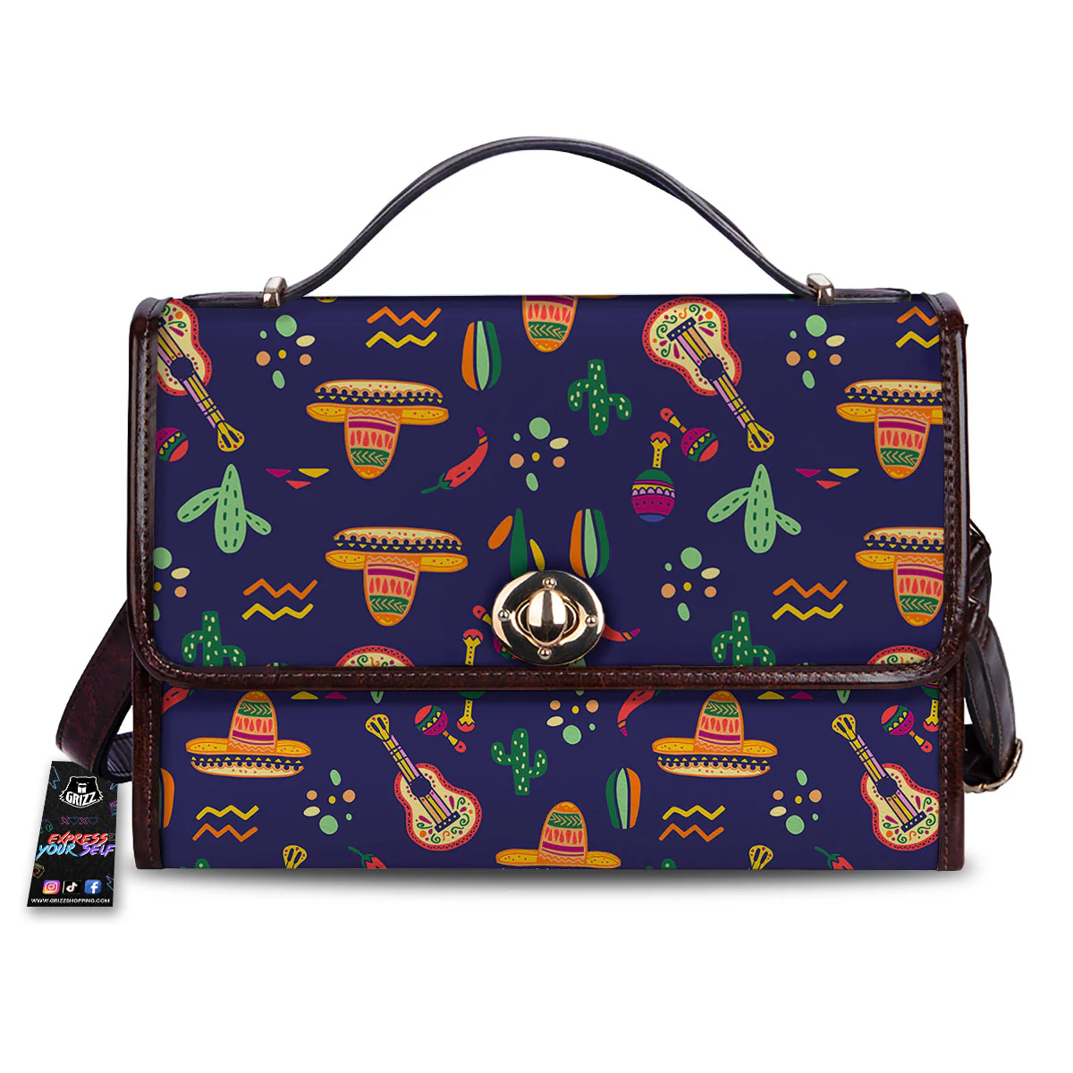 De Mayo Mexico Cinco Print Pattern Women's Satchel Bag