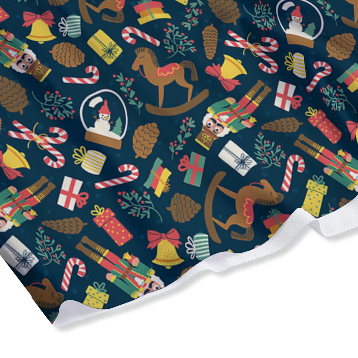 Decorations Christmas Print Pattern Mesh Shorts - Image 4