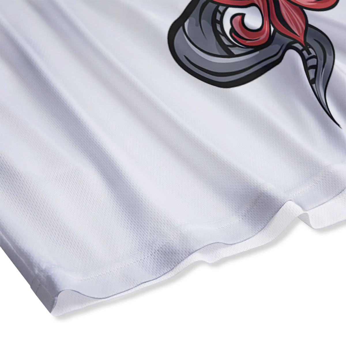 Demon With Snake Japanese Oni Print Mesh Shorts - Image 4