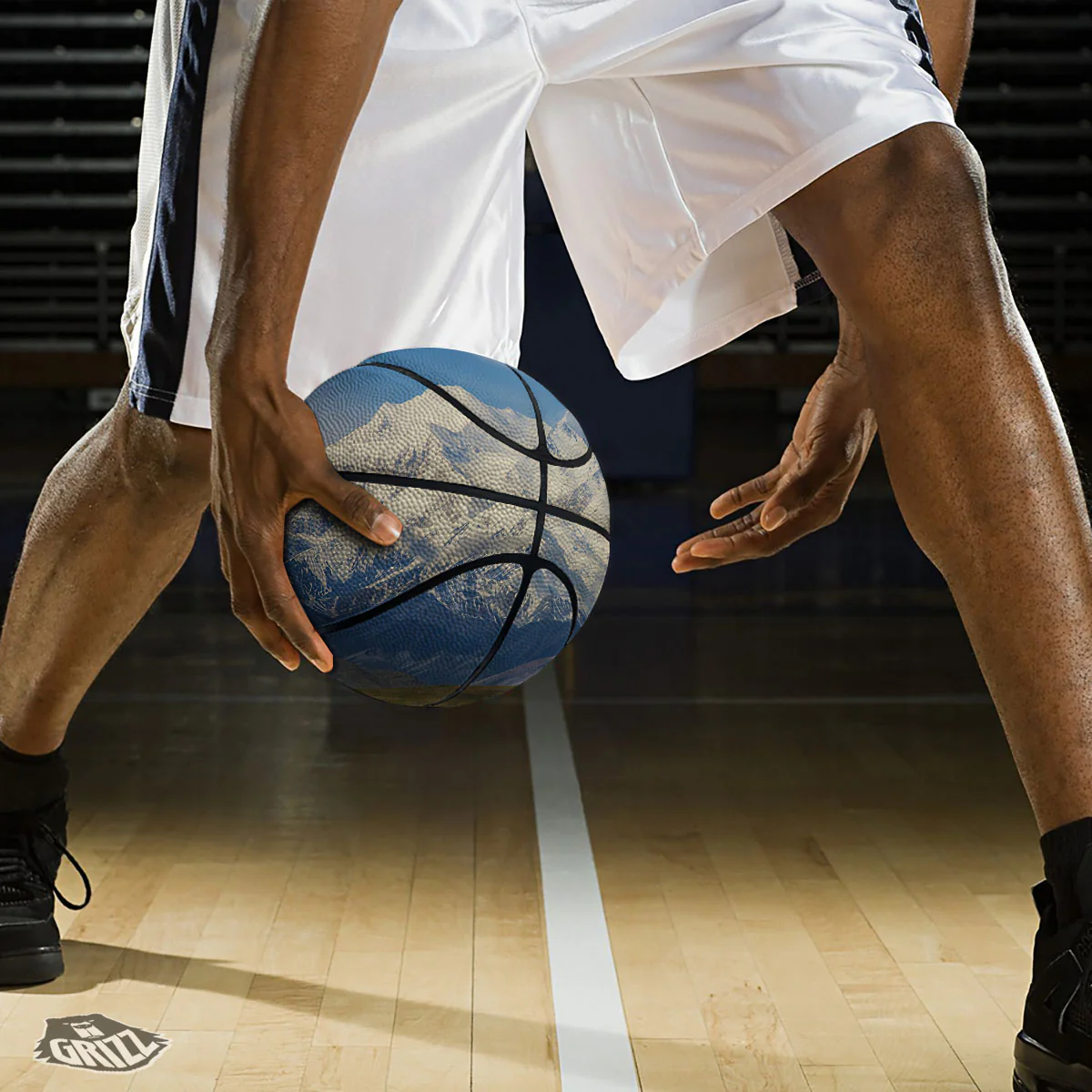 Denali Mountain Print Basketball - Image 3